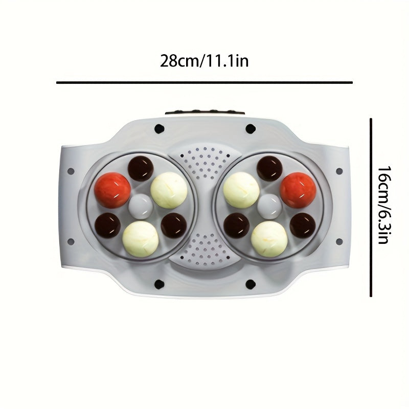 NNETM USB-Rechargeable Abdominal Massager with Stone Kneading(White)