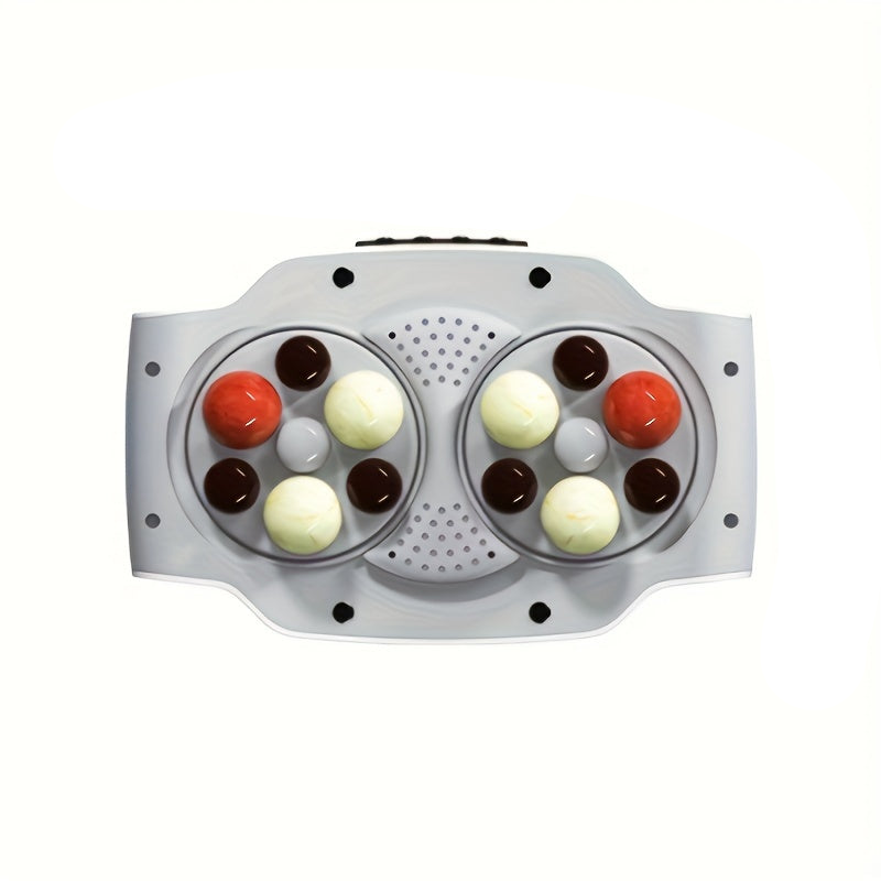 NNETM USB-Rechargeable Abdominal Massager with Stone Kneading(White)